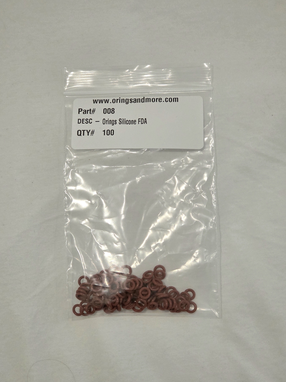Brown Silicone O-Rings 008
